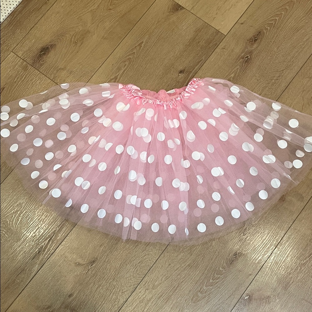 Pink Polka Dot Tulle Skirt
